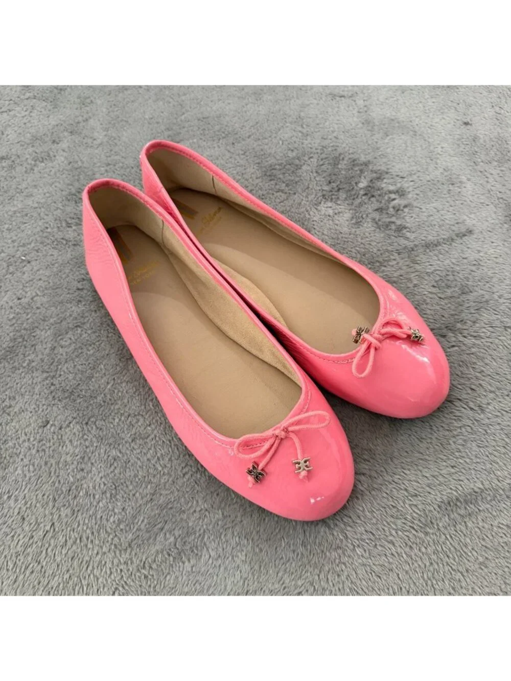 Sam Edelman Felicia Patent Leather Pink Ballet Flats 8.5 Shoes Bow